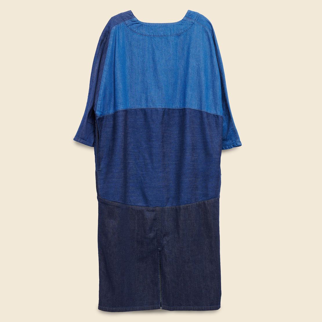 3Tones Denim Gimmick Art Dress - Indigo - Kapital - STAG Provisions - W - Onepiece - Dress
