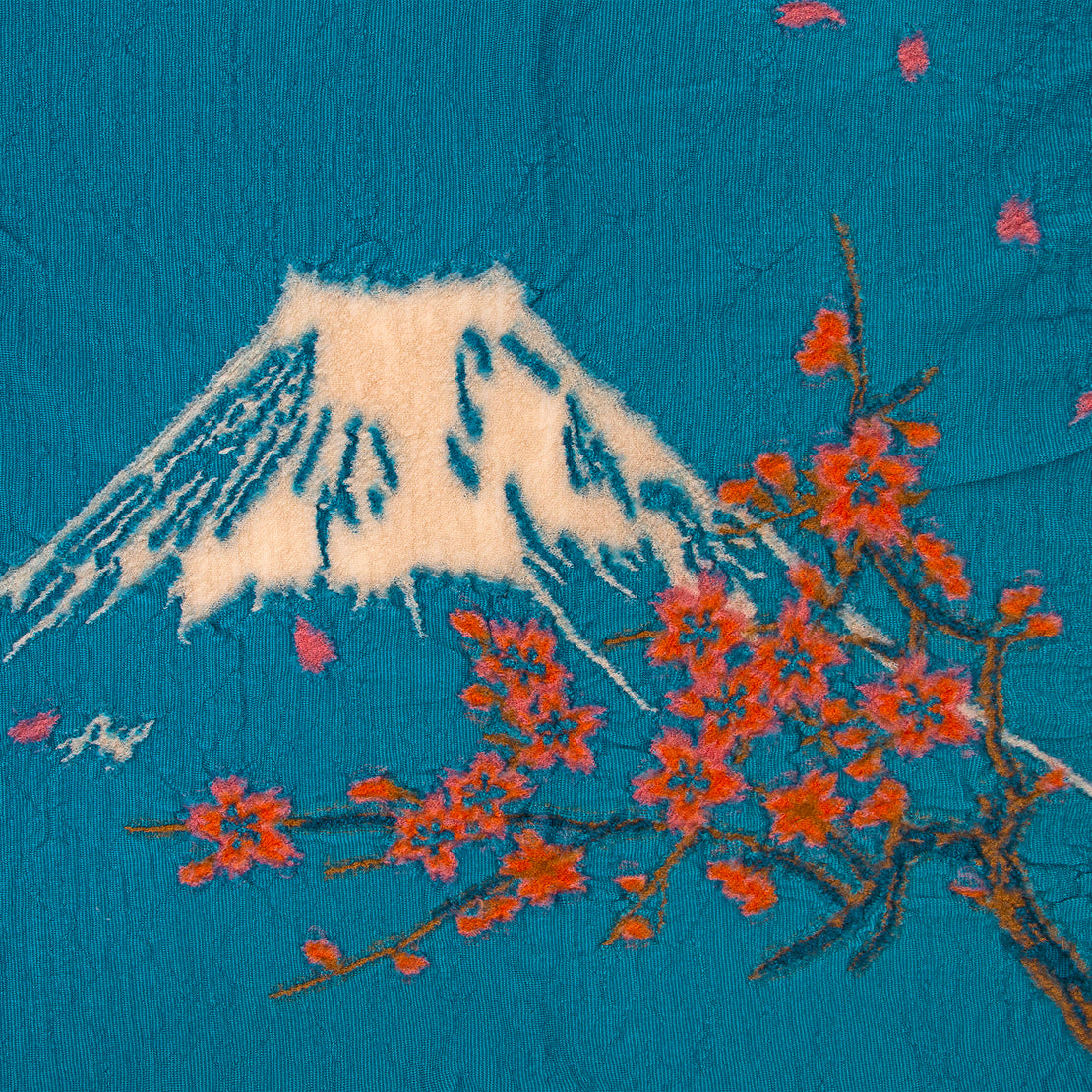 Sakura Mirrored Fuji Compressed Wool Scarf - Turquoise - Kapital - STAG Provisions - W - Accessories - Scarf