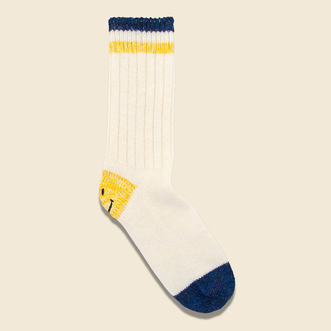 Kapital 72 Yarns Wool Ivy Smile Socks - White