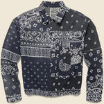 Flannel Reversible Bandana 1st Jacket - Black/Khaki - Kapital - STAG Provisions - Outerwear - Coat / Jacket