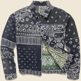 Flannel Reversible Bandana 1st Jacket - Black/Khaki - Kapital - STAG Provisions - Outerwear - Coat / Jacket