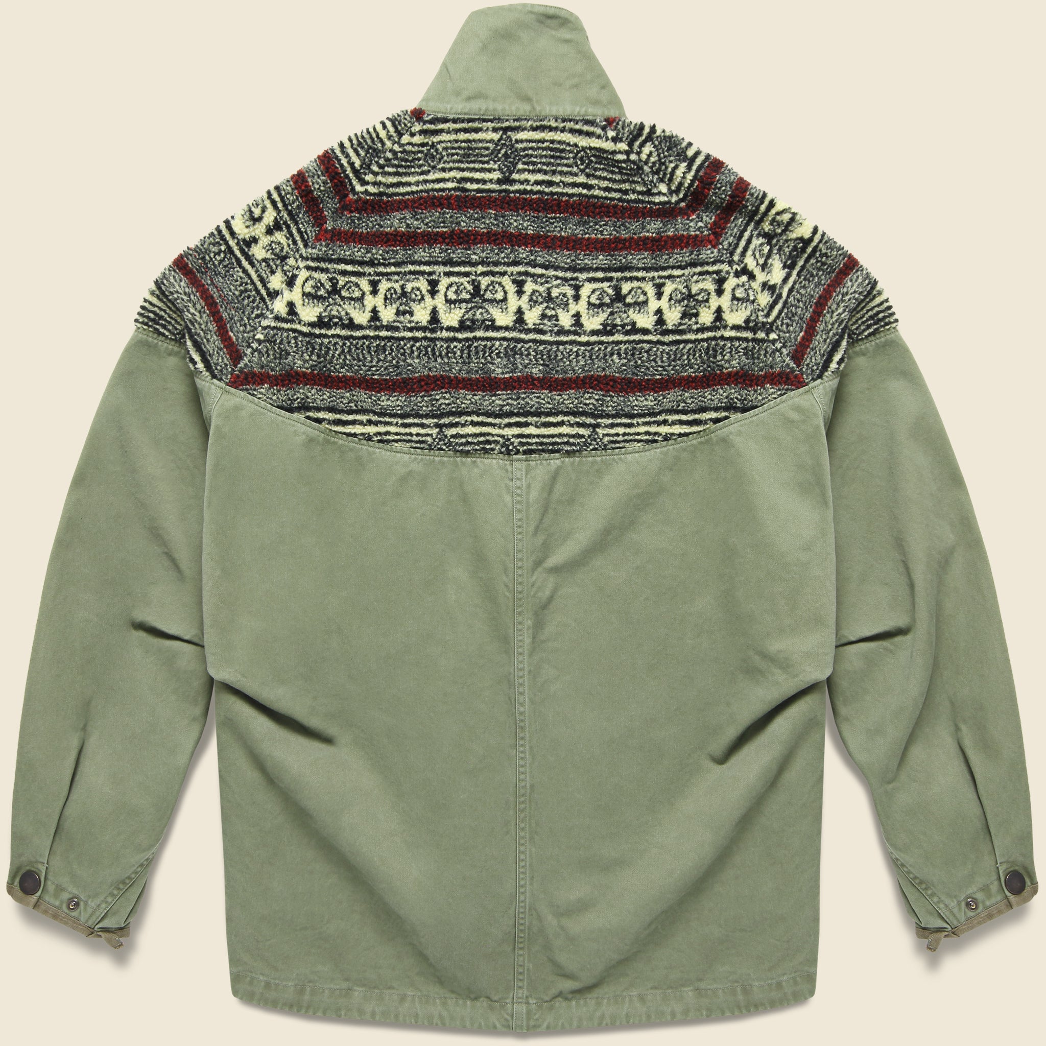 
                          Chino x BIRDS-EYE Fleece NORDIC Anorak - Khaki - Kapital - STAG Provisions - Outerwear - Coat / Jacket
                        