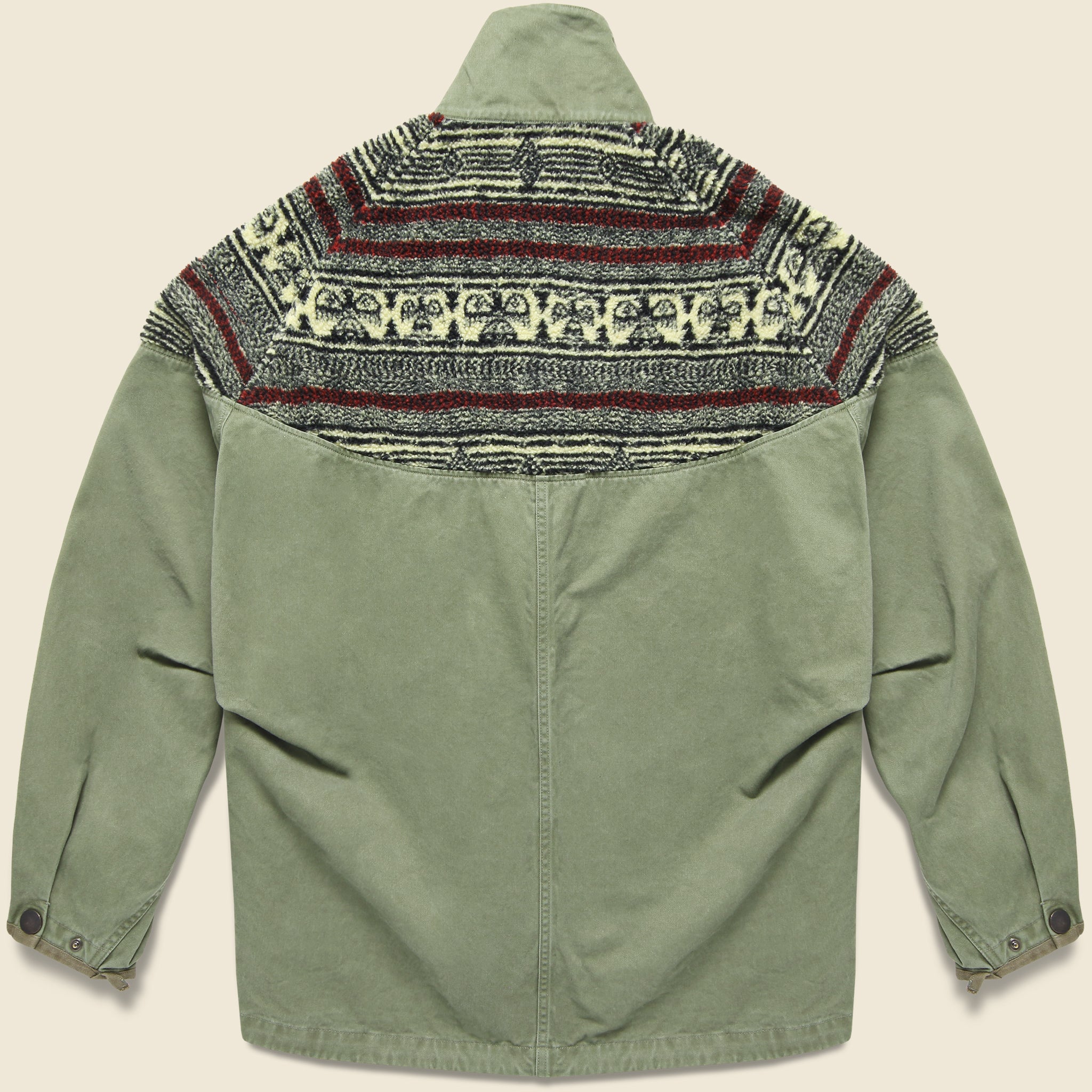 Chino x BIRDS-EYE Fleece NORDIC Anorak - Khaki - Kapital - STAG Provisions - Outerwear - Coat / Jacket