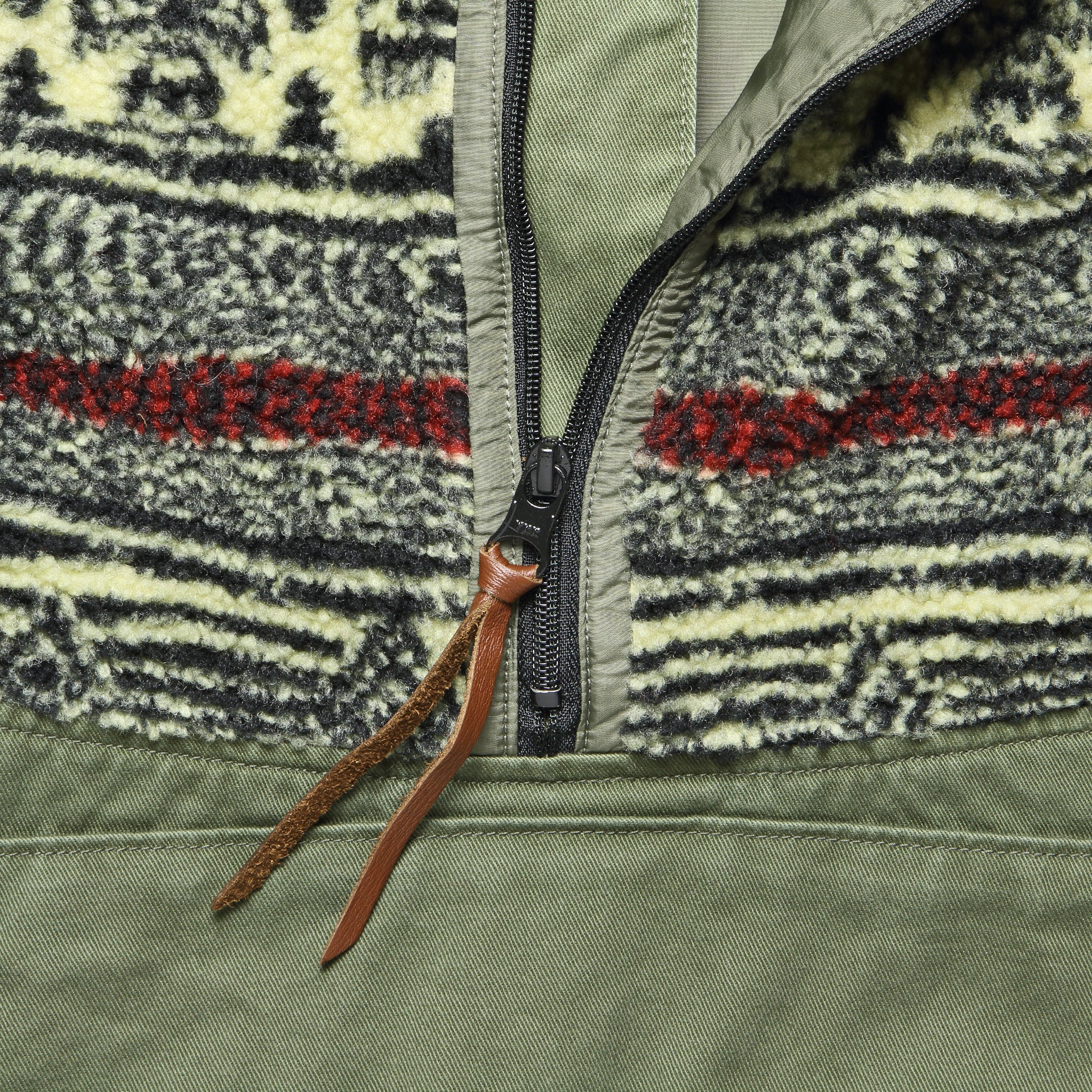 Chino x BIRDS-EYE Fleece NORDIC Anorak - Khaki - Kapital - STAG Provisions - Outerwear - Coat / Jacket