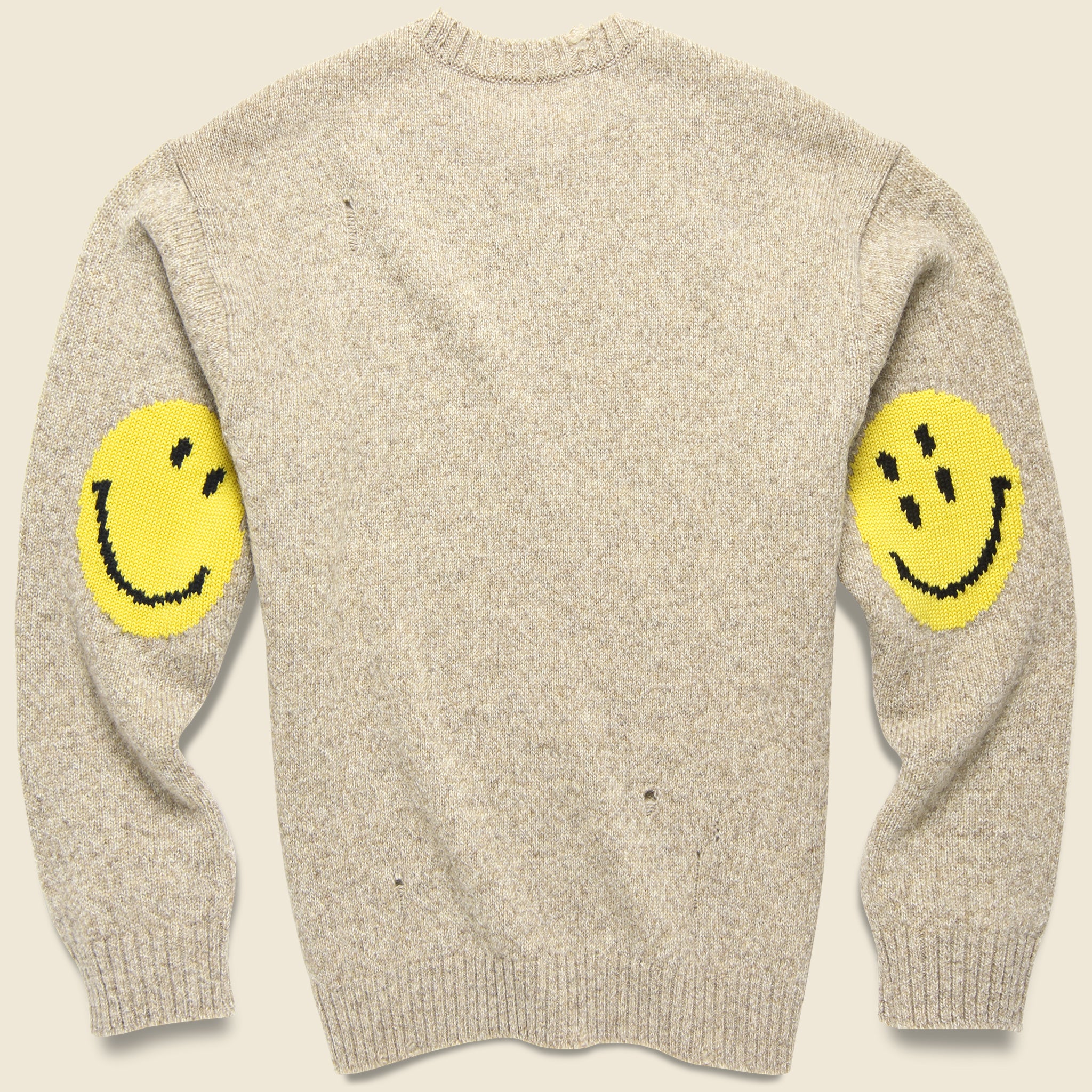 
                          7G Wool SMILIE Crew Sweater - Beige - Kapital - STAG Provisions - Tops - Sweater
                        