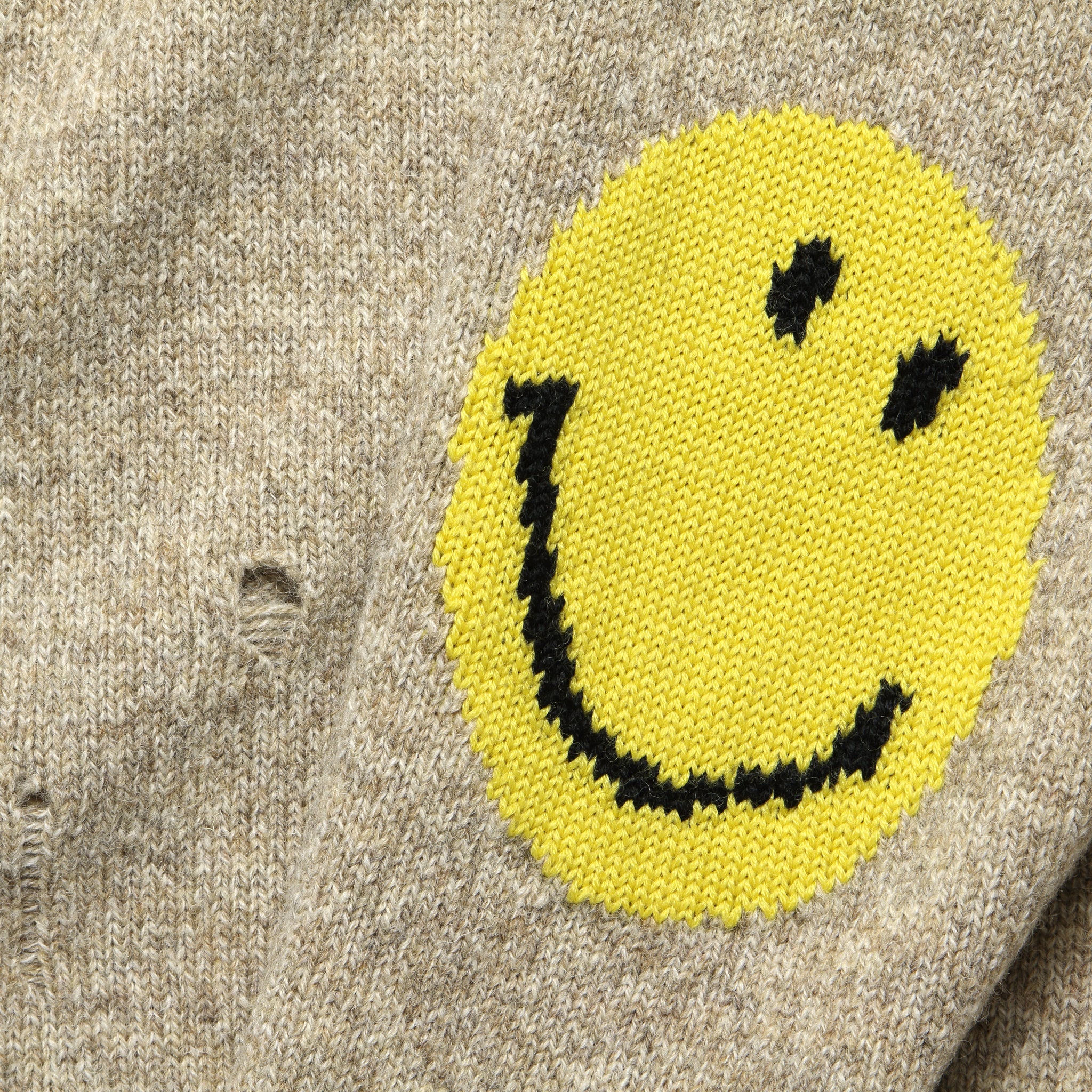 7G Wool SMILIE Crew Sweater - Beige - Kapital - STAG Provisions - Tops - Sweater
