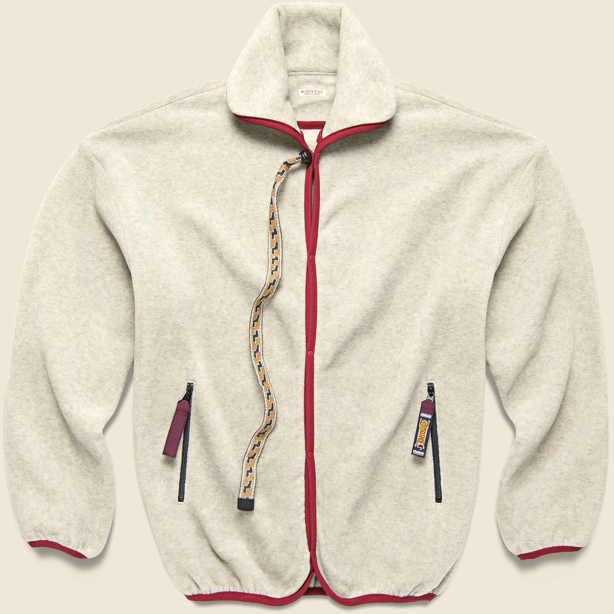 Reverse Fleece KETTLE Anorak Jacket - Ecru - Kapital - STAG Provisions - Outerwear - Coat / Jacket