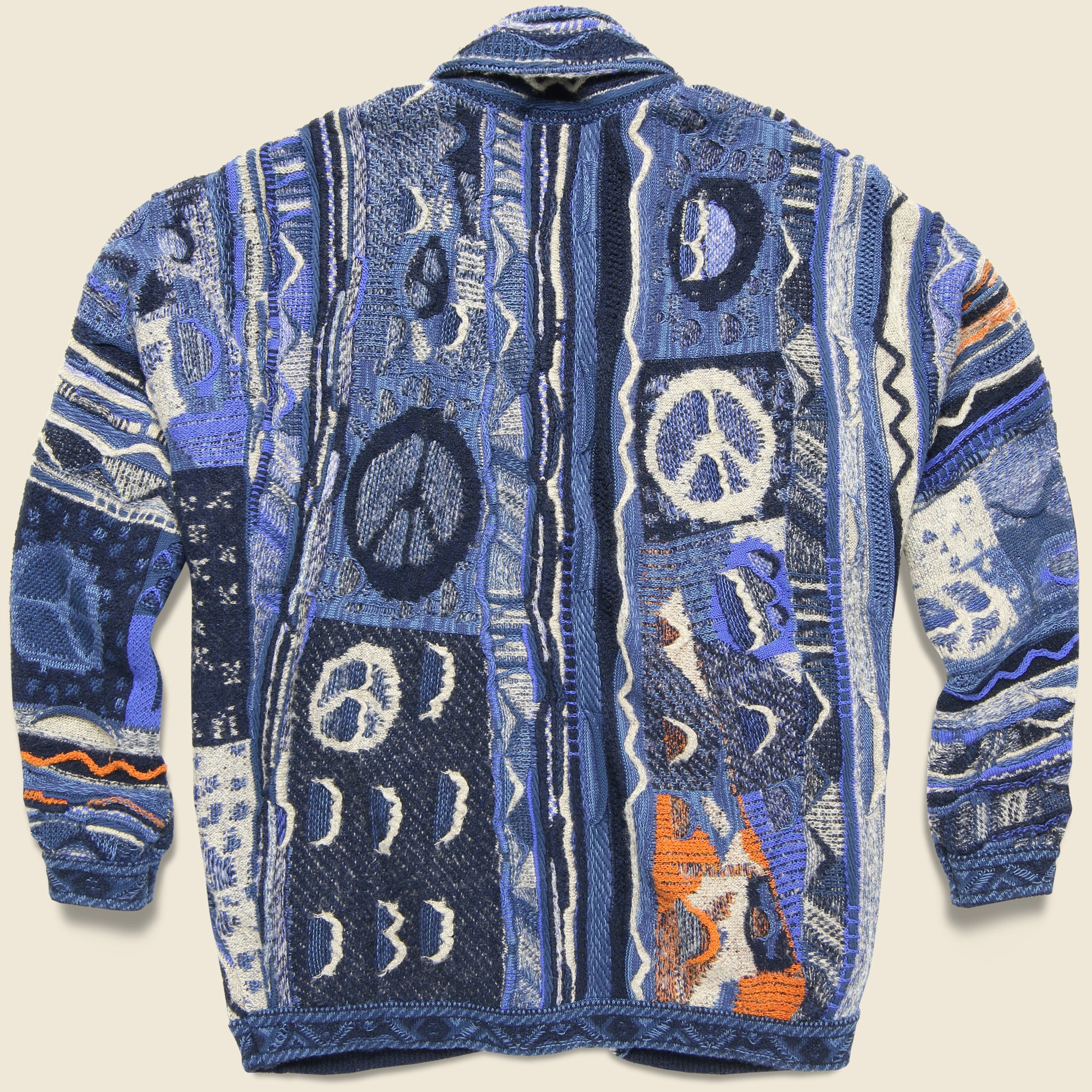 7G BORO Gaudy Knit Cardigan - Navy - Kapital - STAG Provisions - Tops - Sweater
