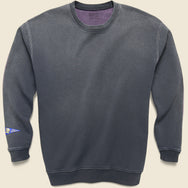 Fleece Knit 2Tones Remake Big Sweater (BONE) - Black/Purple