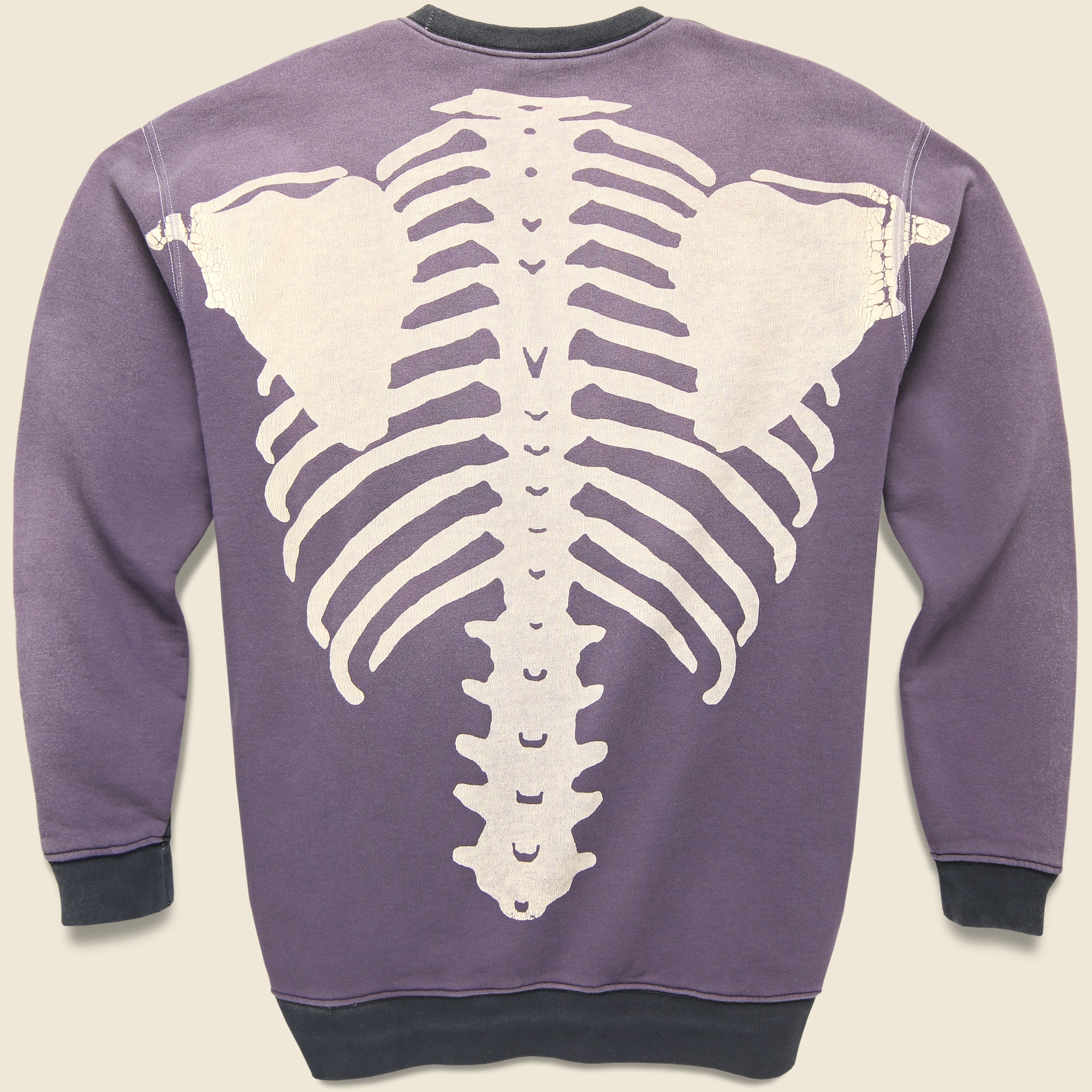 Fleece Knit 2Tones Remake Big Sweater (BONE) - Black/Purple - Kapital - STAG Provisions - Tops - Sweater