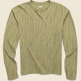 RAIN CAMO Jersey Crew Long Sleeve Tee (SMILE Patch) - Khaki - Kapital - STAG Provisions - Tops - L/S Tee