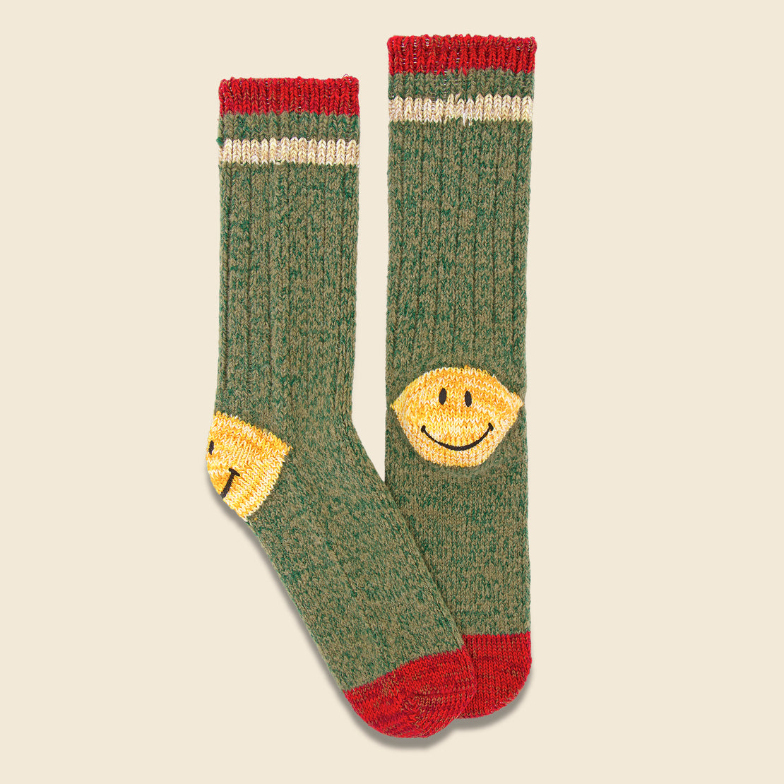 Ivy Smiley 72 Yarns Wool Socks - Green - Kapital - STAG Provisions - Accessories - Socks