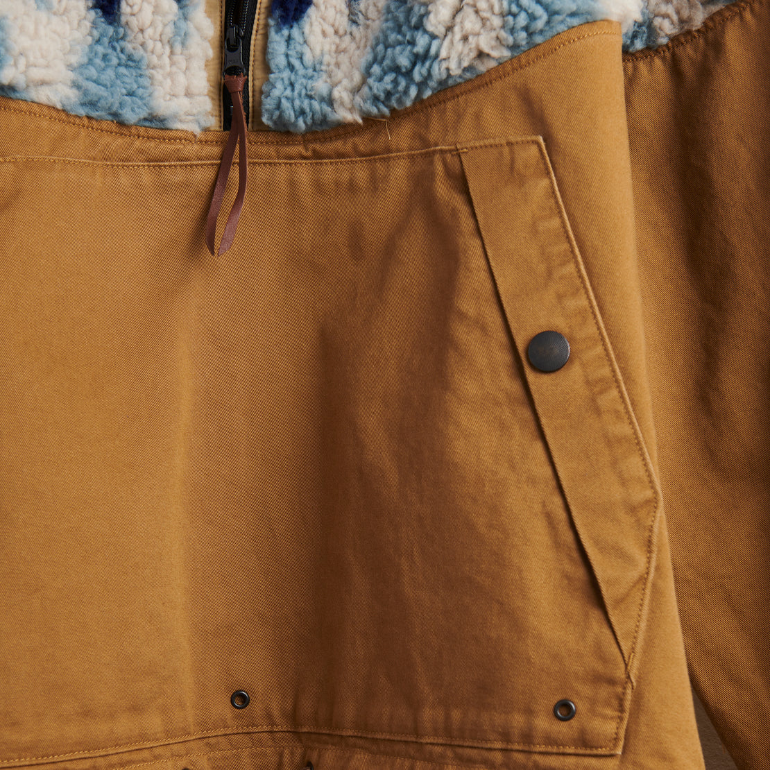 Chino x BOA Fleece NORDIC Anorak - Camel - Kapital - STAG Provisions - W - Outerwear - Coat/Jacket