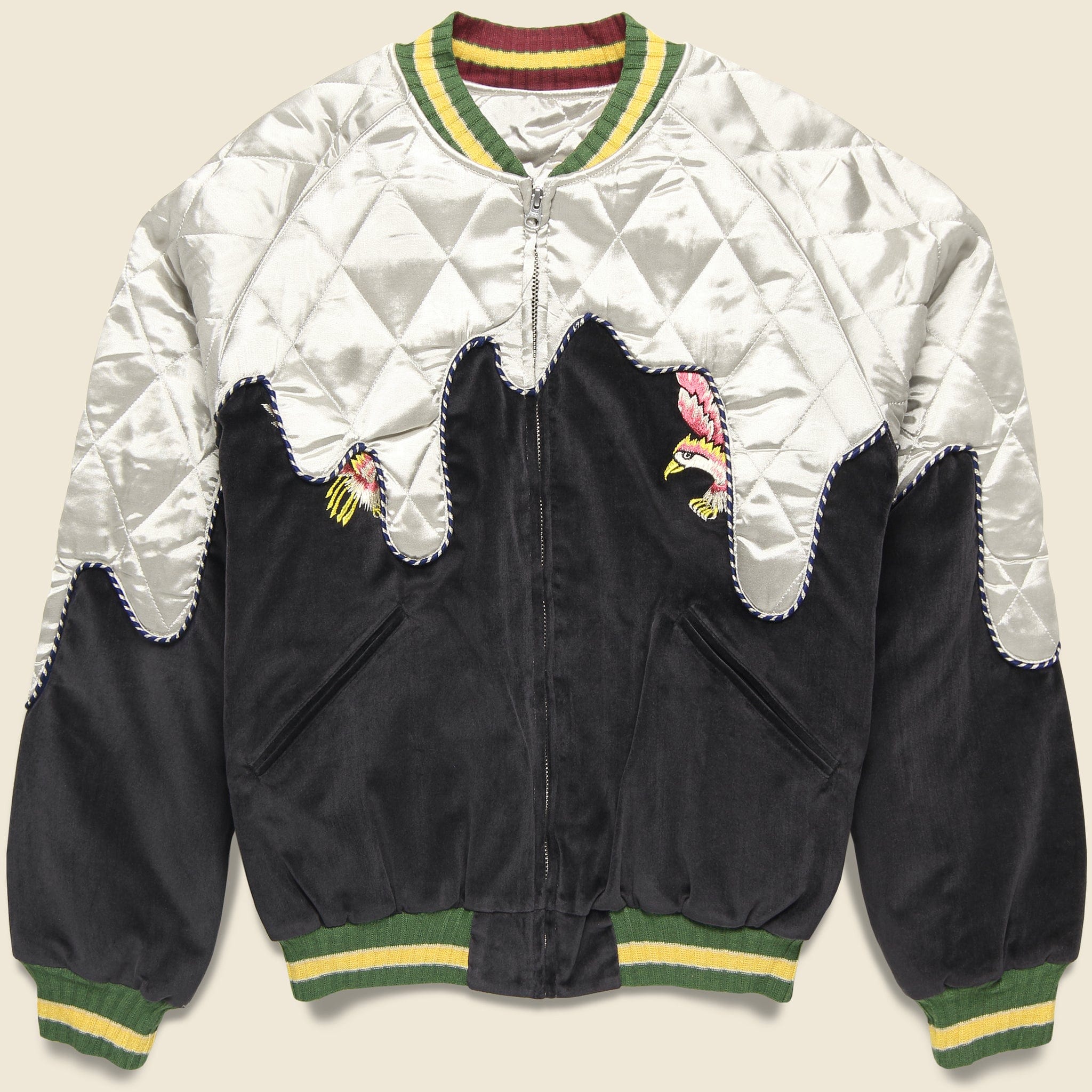 Sulfur Dyed Velvet TORO-TORO Souvenir Jacket - Black/Ecru - Kapital - STAG Provisions - Outerwear - Coat / Jacket