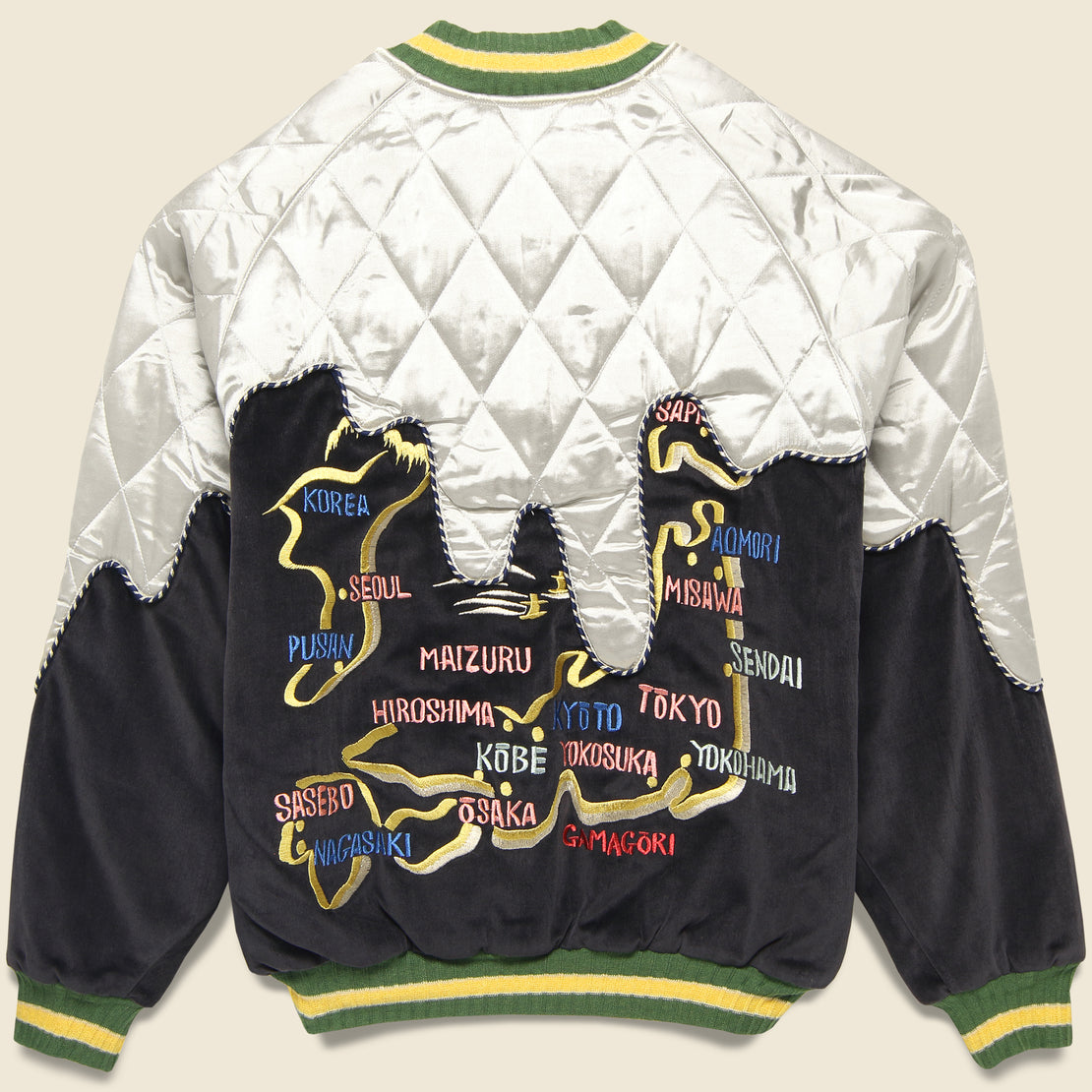 Sulfur Dyed Velvet TORO-TORO Souvenir Jacket - Black/Ecru - Kapital - STAG Provisions - Outerwear - Coat / Jacket