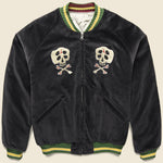 Sulfur Dyed Velvet RAIN SKULL Souvenir Jacket - Black - Kapital - STAG Provisions - Outerwear - Coat / Jacket