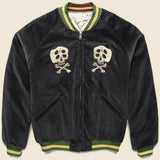 Sulfur Dyed Velvet RAIN SKULL Souvenir Jacket - Black - Kapital - STAG Provisions - Outerwear - Coat / Jacket