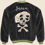 Sulfur Dyed Velvet RAIN SKULL Souvenir Jacket - Black - Kapital - STAG Provisions - Outerwear - Coat / Jacket