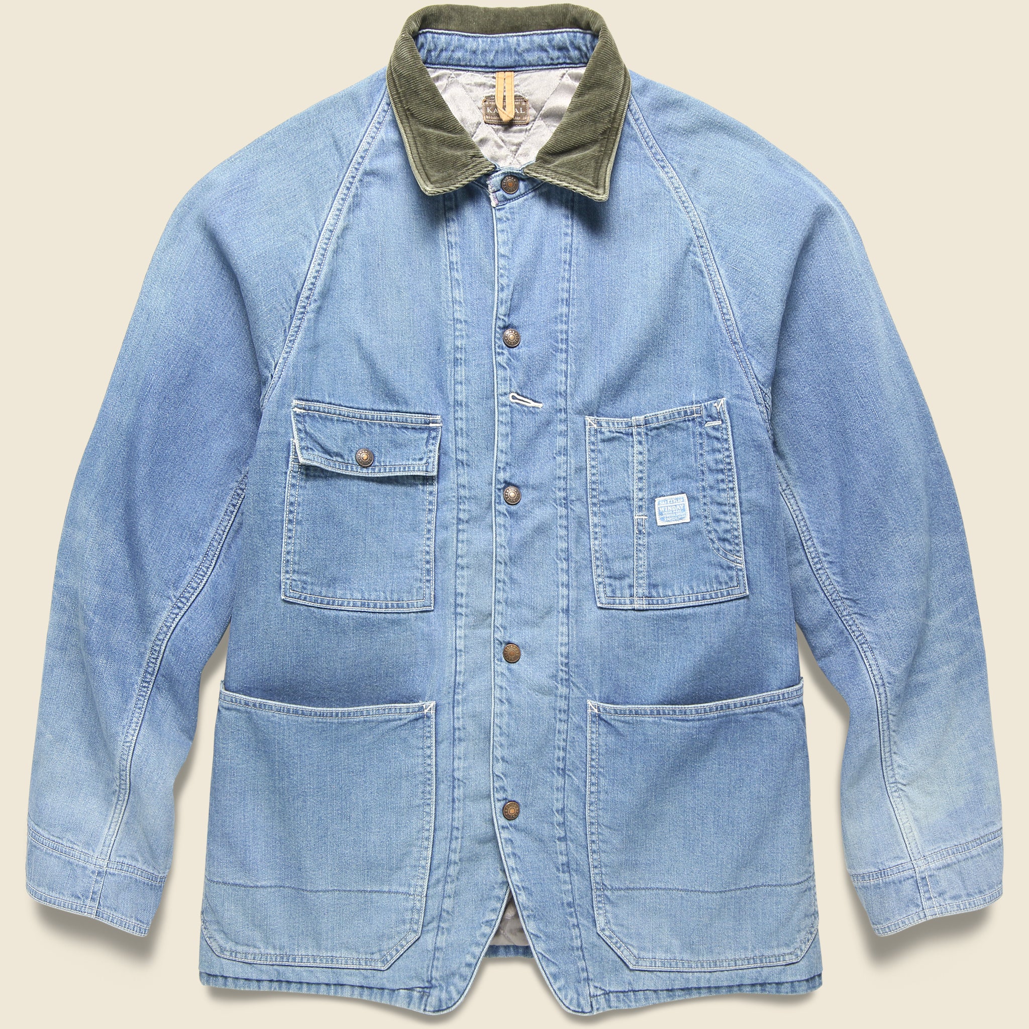 8oz Denim Lined Cactus Coverall - Light Indigo - Kapital - STAG Provisions - Outerwear - Coat / Jacket