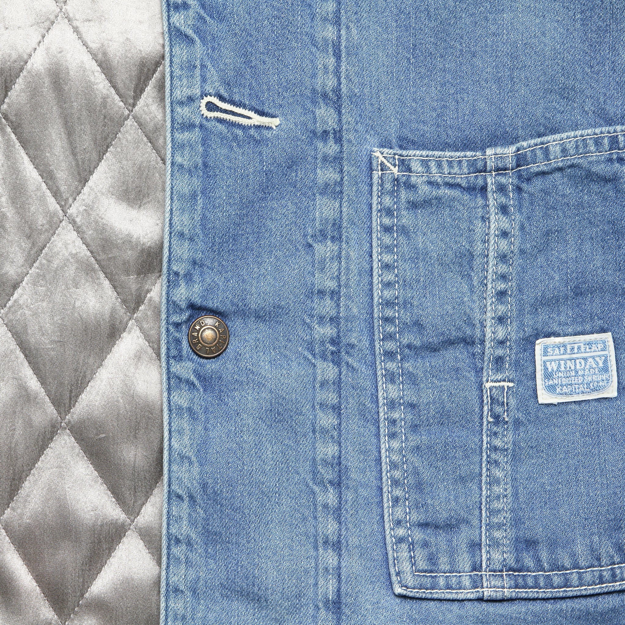 8oz Denim Lined Cactus Coverall - Light Indigo - Kapital - STAG Provisions - Outerwear - Coat / Jacket