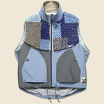 TUGIHAGI Fleece HUTTE Patchwork Vest - Navy - Kapital - STAG Provisions - Outerwear - Vest