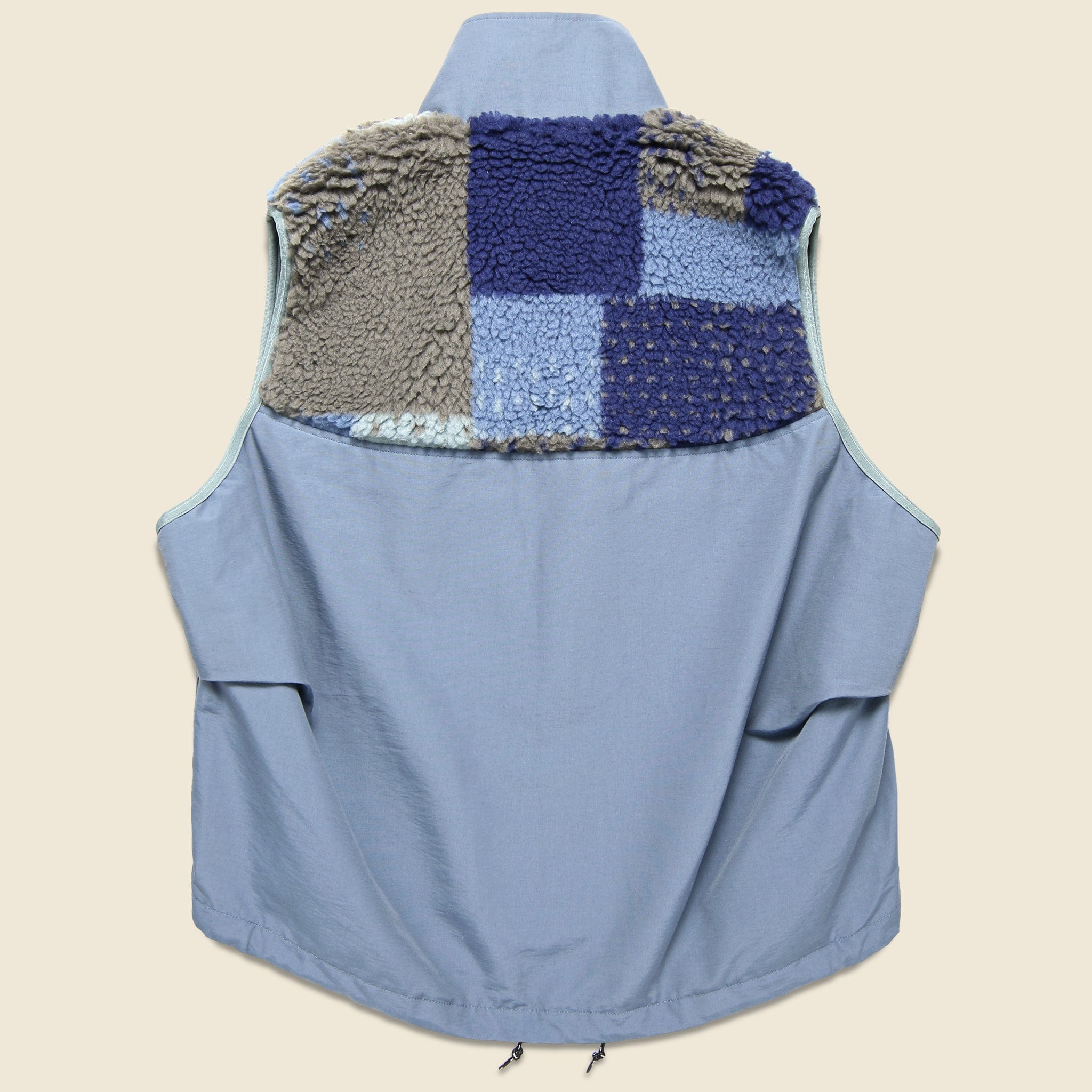 
                          TUGIHAGI Fleece HUTTE Patchwork Vest - Navy - Kapital - STAG Provisions - Outerwear - Vest
                        