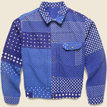 Flannel Polka Dot x Bandana Reversible Jacket - Blue - Kapital - STAG Provisions - Outerwear - Coat / Jacket