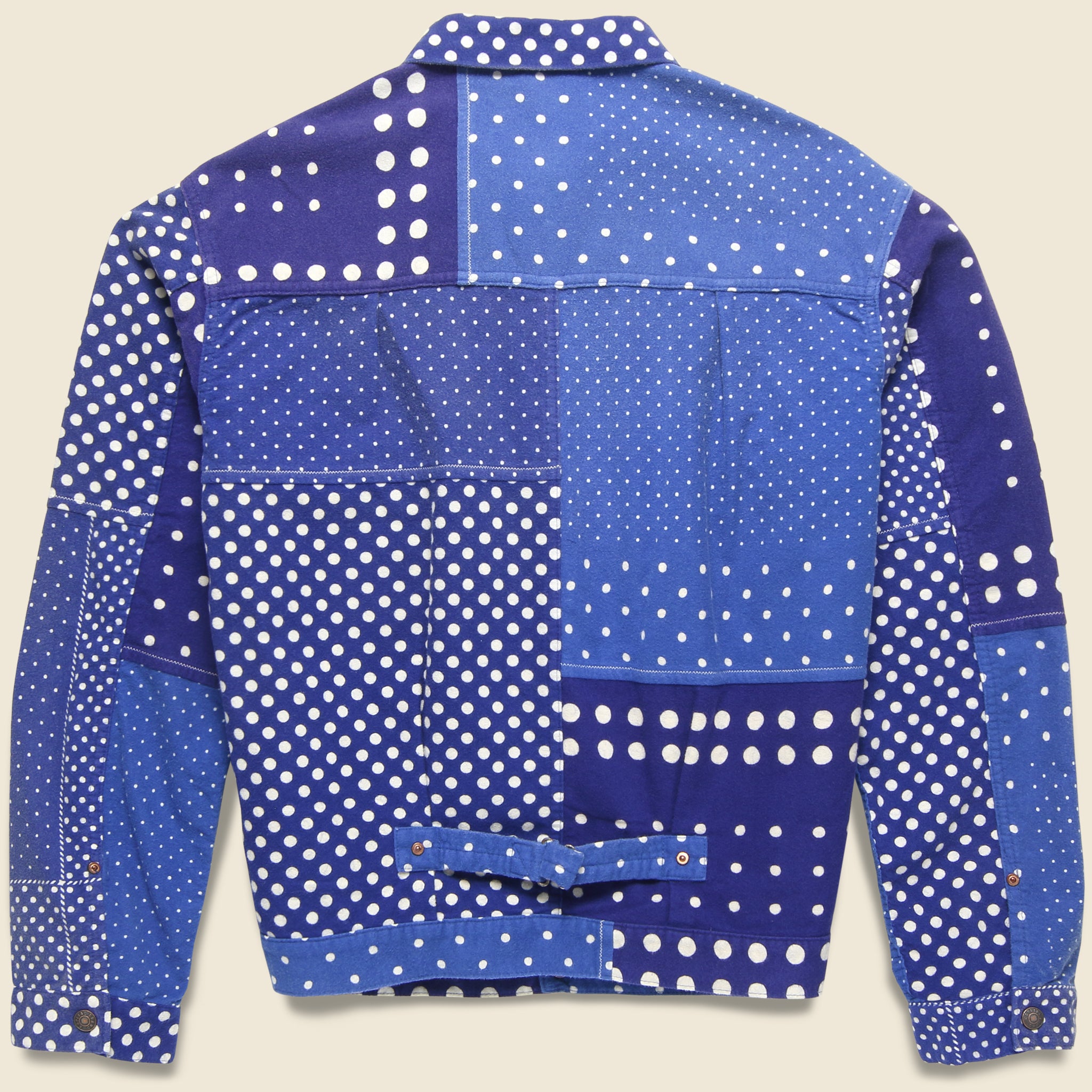 Flannel Polka Dot x Bandana Reversible Jacket - Blue - Kapital - STAG Provisions - Outerwear - Coat / Jacket