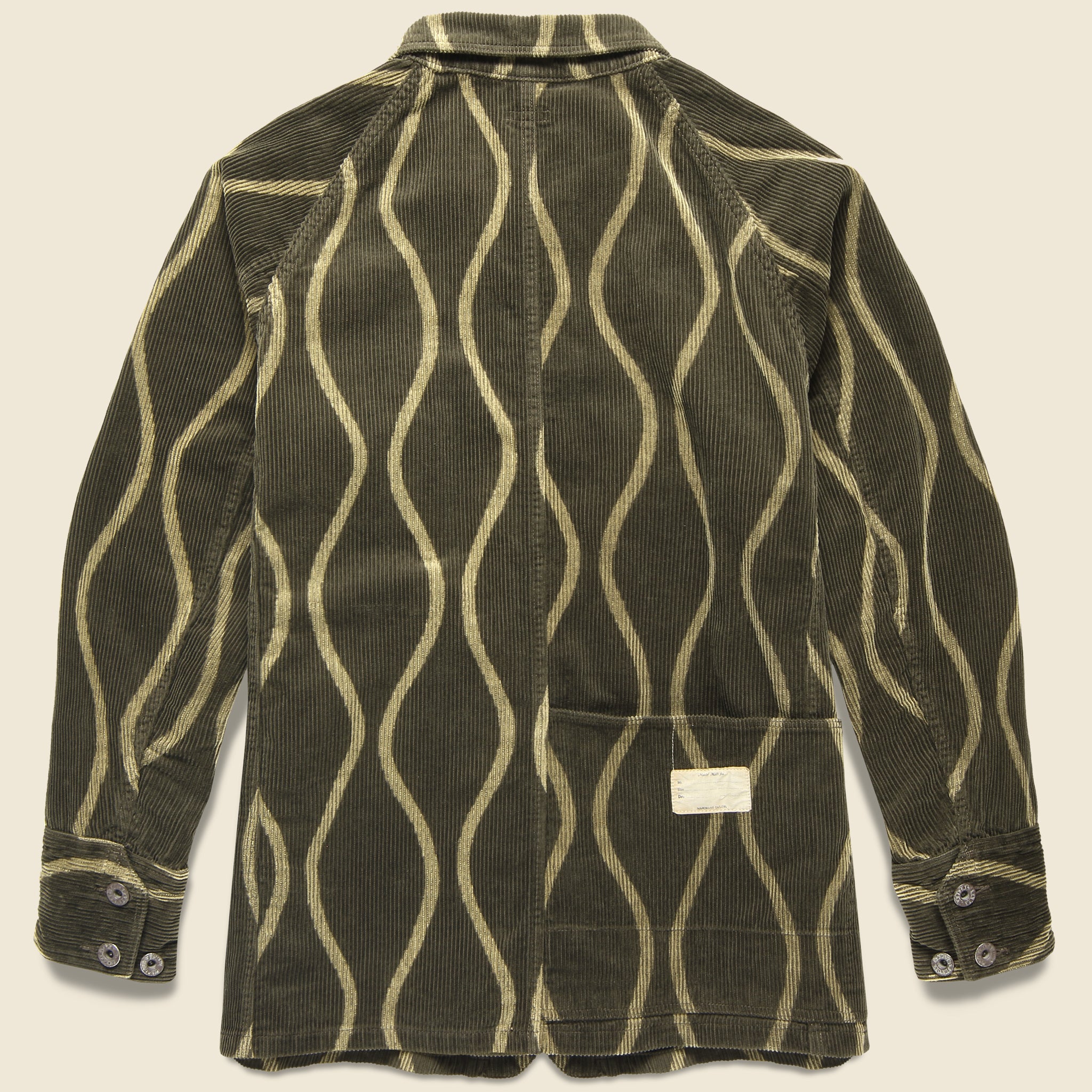Corduroy DRUNK STRIPE CACTUS Coverall - Khaki - Kapital - STAG Provisions - Outerwear - Coat / Jacket