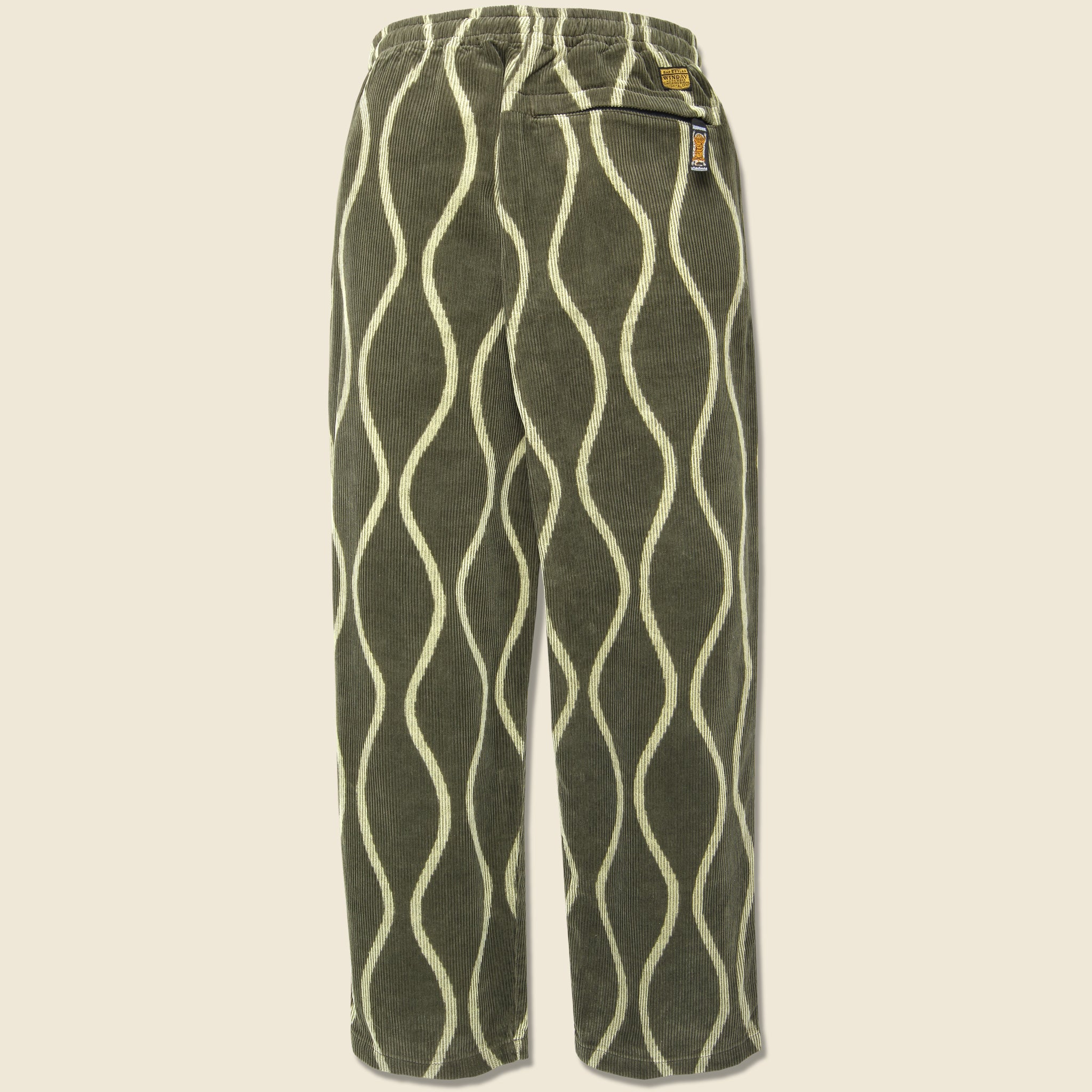 Corduroy DRUNK STRIPE EASY Pants - Khaki - Kapital - STAG Provisions - Pants - Corduroy