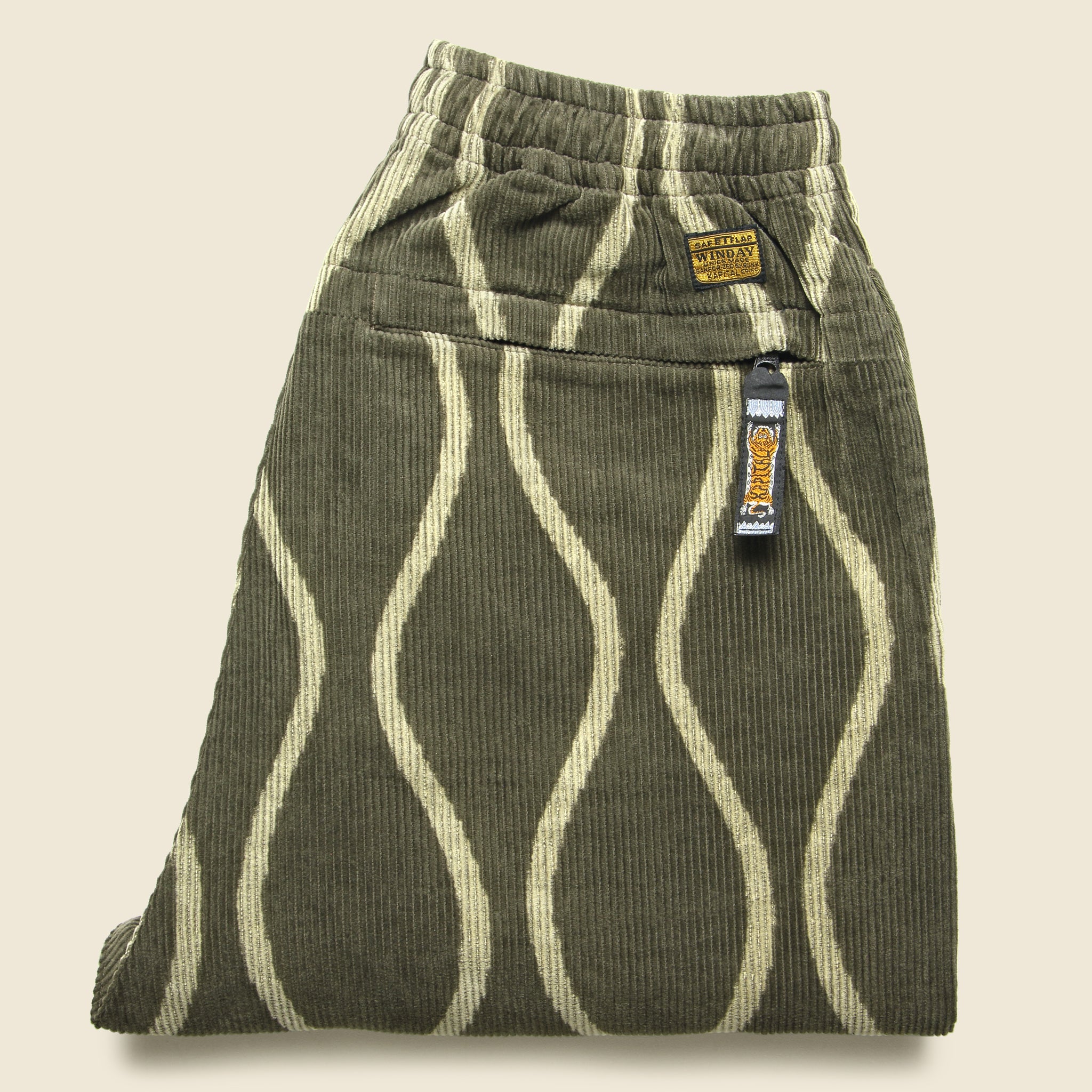 
                          Corduroy DRUNK STRIPE EASY Pants - Khaki - Kapital - STAG Provisions - Pants - Corduroy
                        