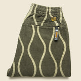 Corduroy DRUNK STRIPE EASY Pants - Khaki - Kapital - STAG Provisions - Pants - Corduroy