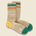 60 Yarns Gandrelle Ivy Rainbow Happy Heel Hold Sock - Beige - Kapital - STAG Provisions - Accessories - Socks