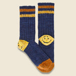 60 Yarns Gandrelle Ivy Rainbow Happy Heel Hold Sock - Navy - Kapital - STAG Provisions - Accessories - Socks