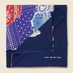 Smile Bandana Patchwork Selvedge Bandana - Navy - Kapital - STAG Provisions - Accessories - Bandanas
