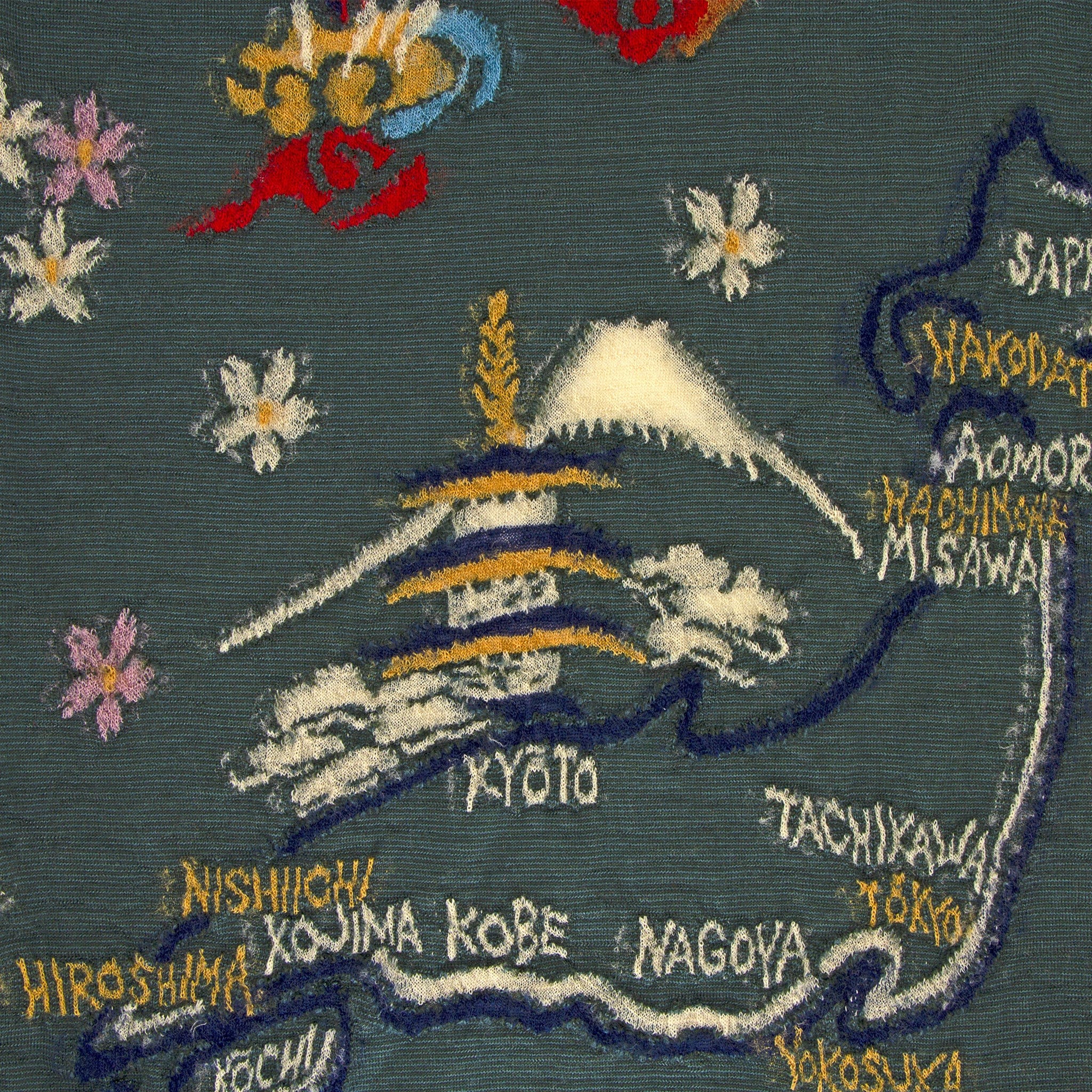 Wool HAPPY SOUVENIR Scarf - Green - Kapital - STAG Provisions - Accessories - Scarves