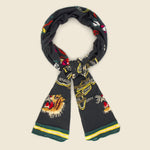 Wool HAPPY SOUVENIR Scarf - Black - Kapital - STAG Provisions - Accessories - Scarves