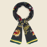 Wool HAPPY SOUVENIR Scarf - Black - Kapital - STAG Provisions - Accessories - Scarves