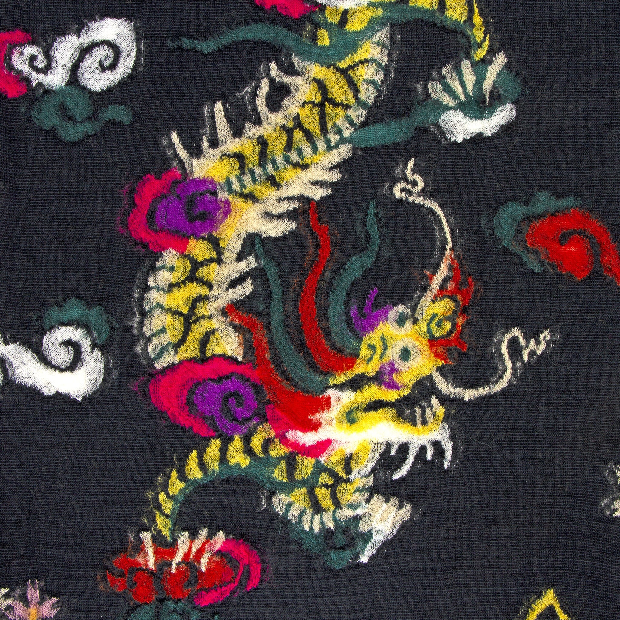 Wool HAPPY SOUVENIR Scarf - Black - Kapital - STAG Provisions - Accessories - Scarves