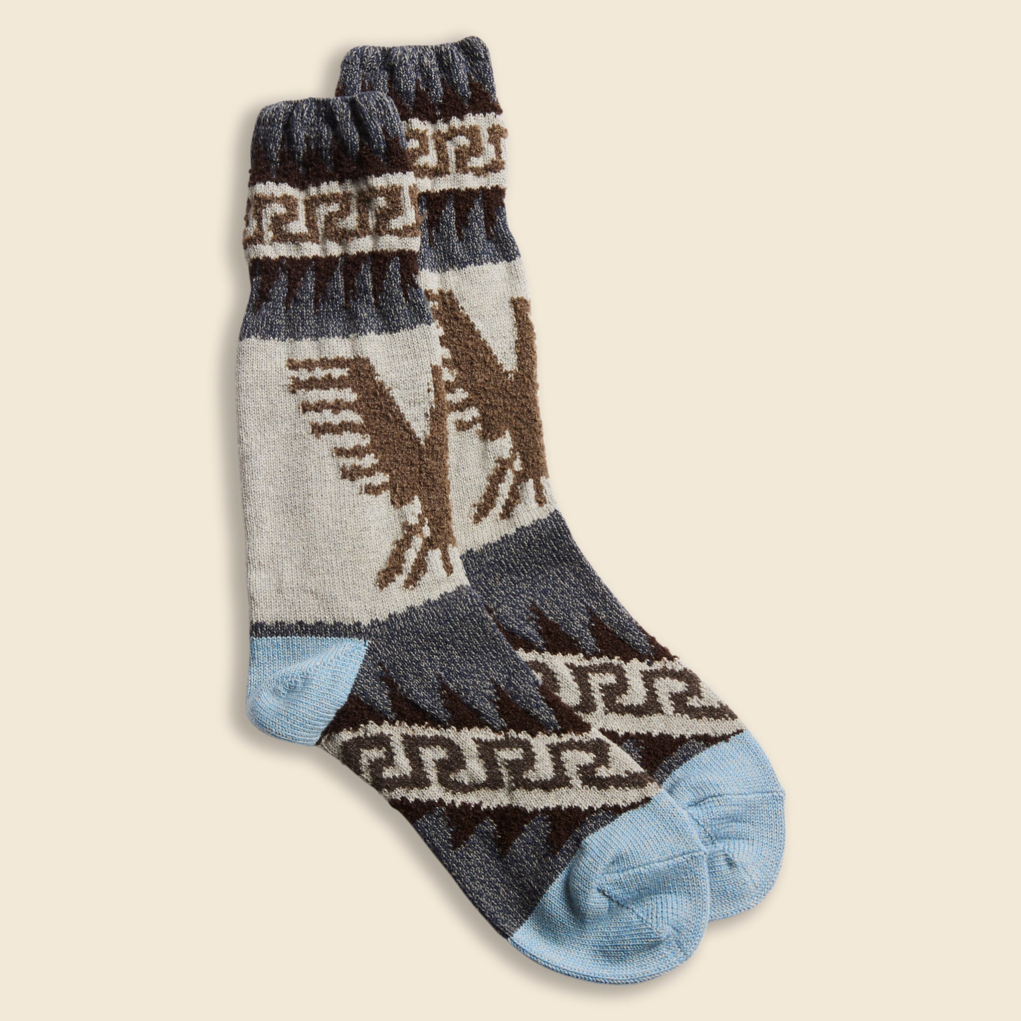 
                          96 Yarns Cowichan Socks - Blue - Kapital - STAG Provisions - W - Accessories - Socks
                        