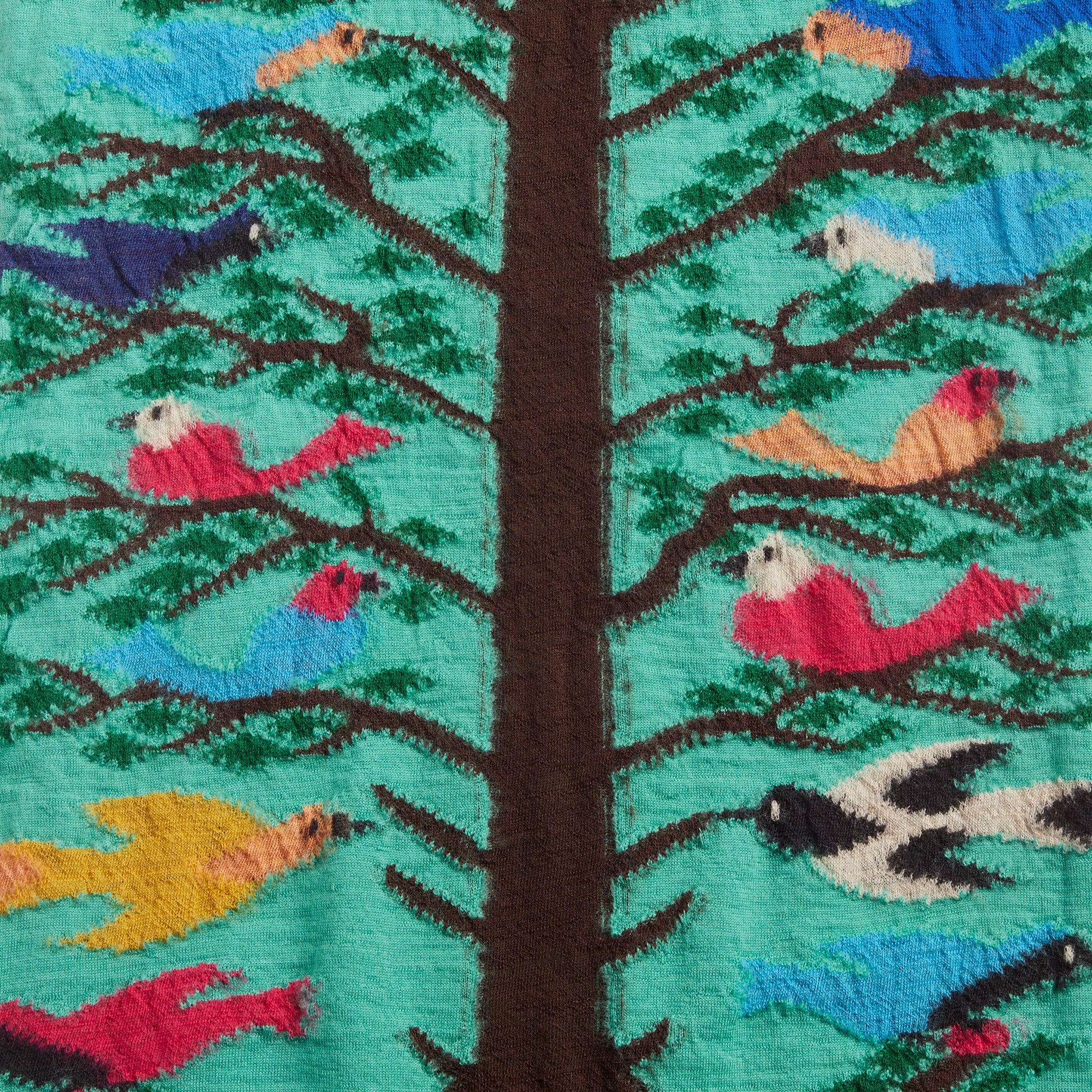 
                          Fulling Wool HAPPY Scarf BIRD TREE - Emerald - Kapital - STAG Provisions - W - Accessories - Scarf
                        