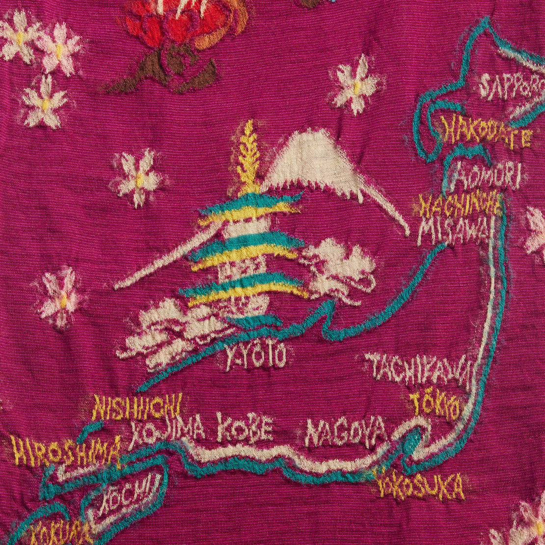 Fulling Wool HAPPY Scarf SOUVENIR - Purple - Kapital - STAG Provisions - W - Accessories - Scarf