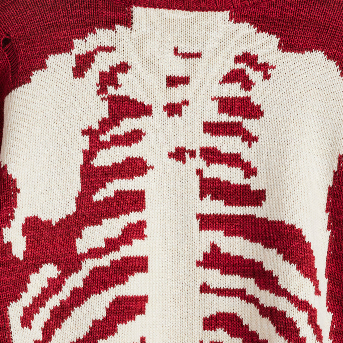 Kountry Cotton Knit Bone Crew Sweater - Red - Kapital - STAG Provisions - W - Tops - Sweater