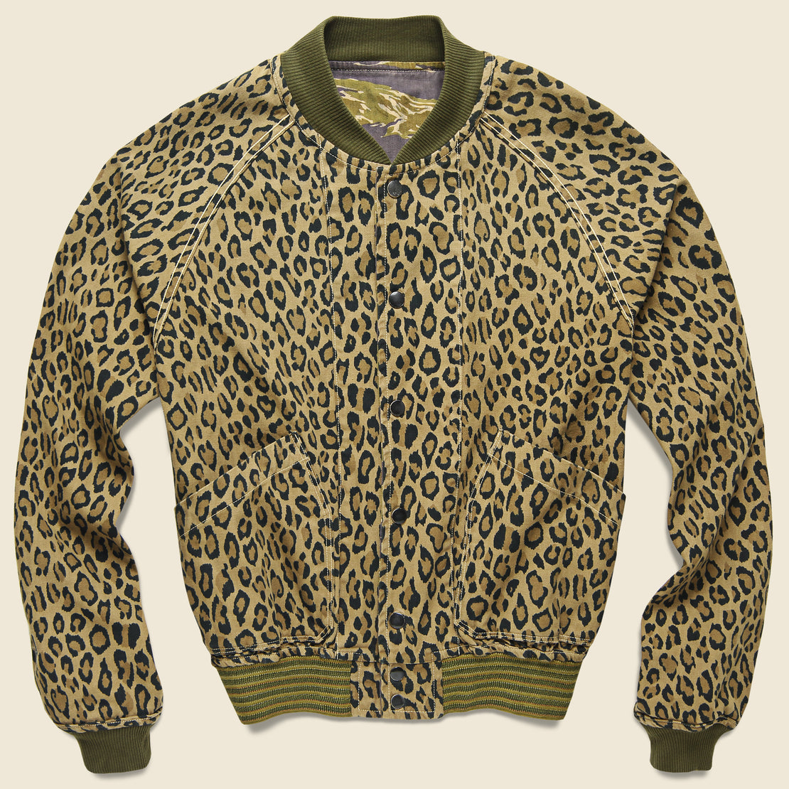 Reversible Tiger Camo & Leopard Blouson - Olive - Kapital - STAG Provisions - Outerwear - Coat / Jacket