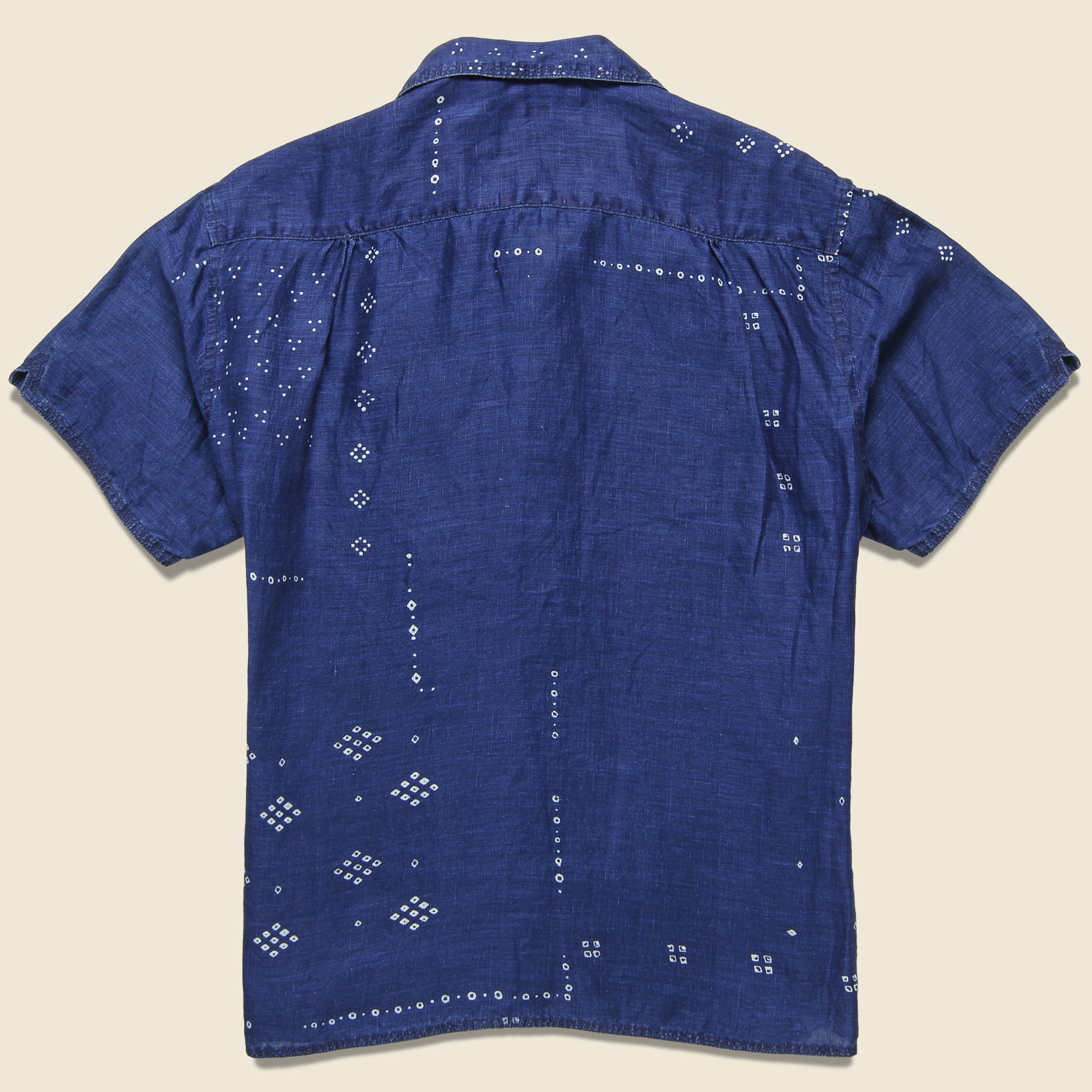 
                          French Cloth Linen Bandana Dye Aloha Shirt - Indigo - Kapital - STAG Provisions - Tops - S/S Woven - Other Pattern
                        