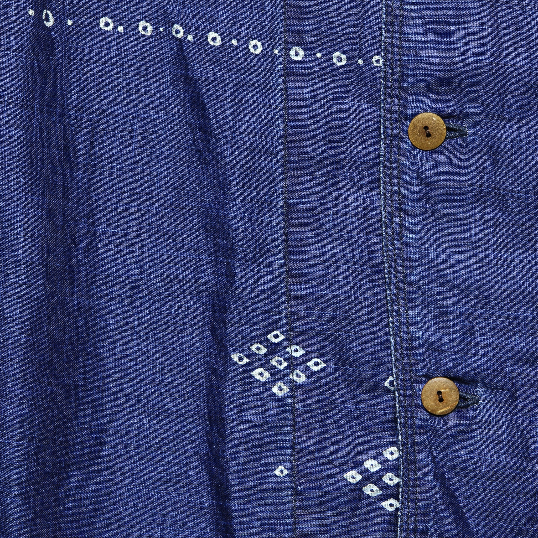 
                          French Cloth Linen Bandana Dye Aloha Shirt - Indigo - Kapital - STAG Provisions - Tops - S/S Woven - Other Pattern
                        