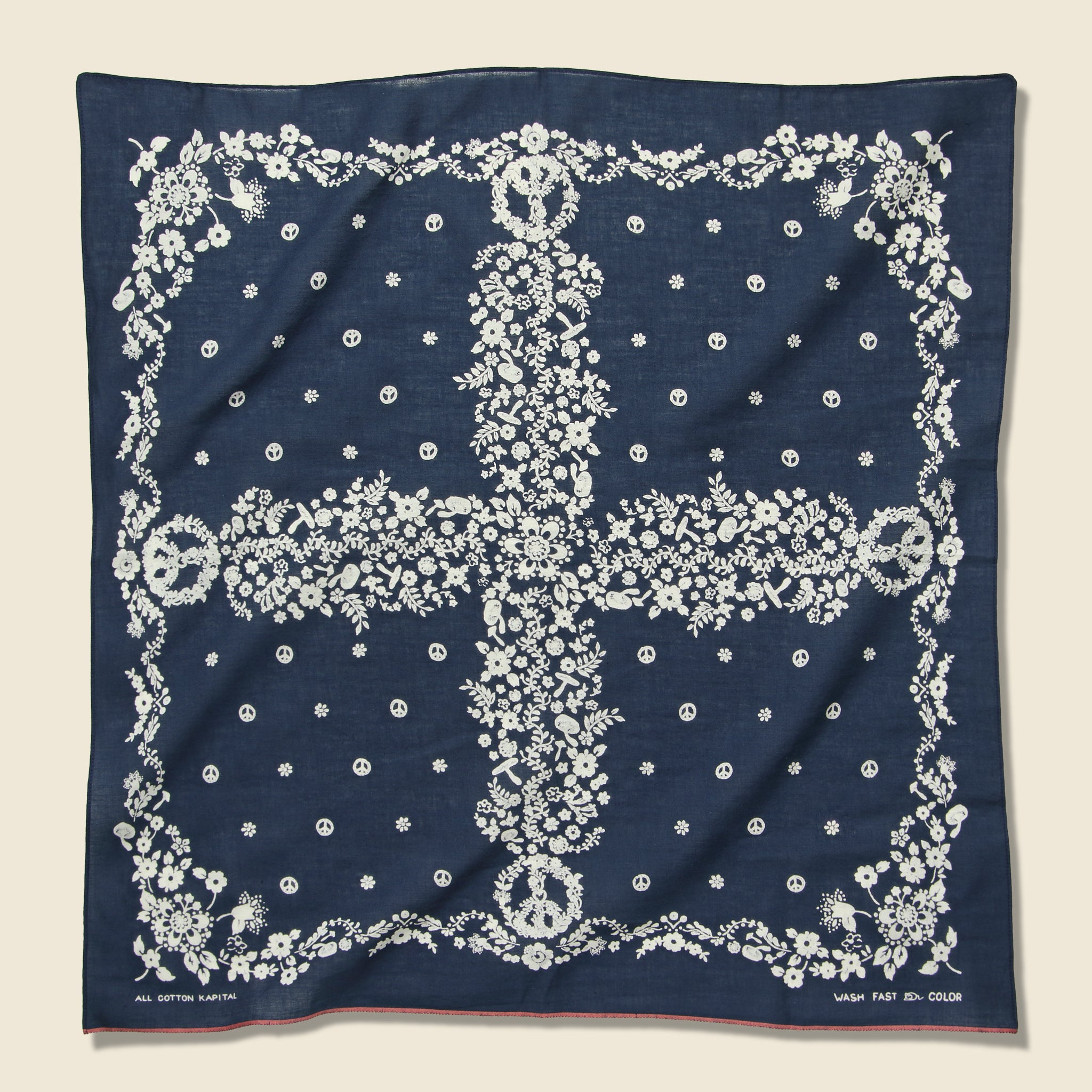 Fastcolor Selvedge Hippie Bandana - Navy - Kapital - STAG Provisions - Accessories - Bandanas