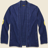Rain Smile Dense Jersey Kakashi Cardigan - Indigo - Kapital - STAG Provisions - Tops - Fleece / Sweatshirt