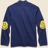 Rain Smile Dense Jersey Kakashi Cardigan - Indigo - Kapital - STAG Provisions - Tops - Fleece / Sweatshirt