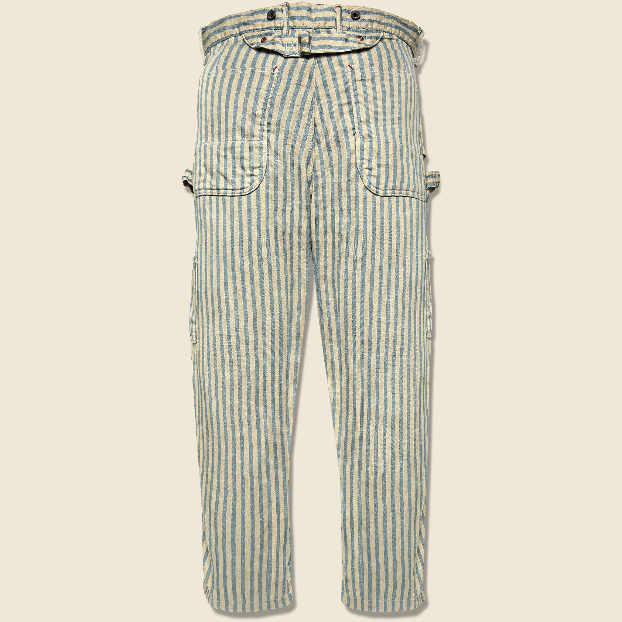 
                          Linen Blues Hickoree Lumber Pants - Beige - Kapital - STAG Provisions - Pants - Twill
                        